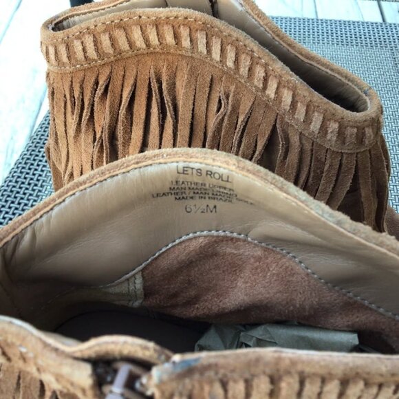 GB GIANNI BINI Lets Roll Brown Leather Ankle Block Heel Boots - Picture 2 of 3